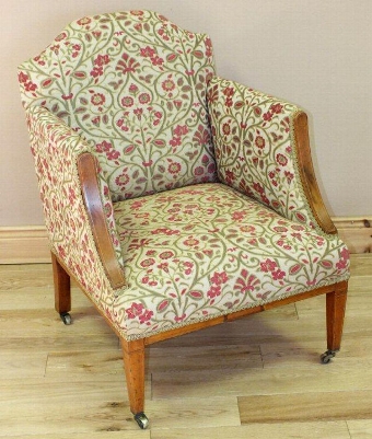 Fine Edwardian satinwood armchair