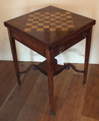Edwardian rosewood games table