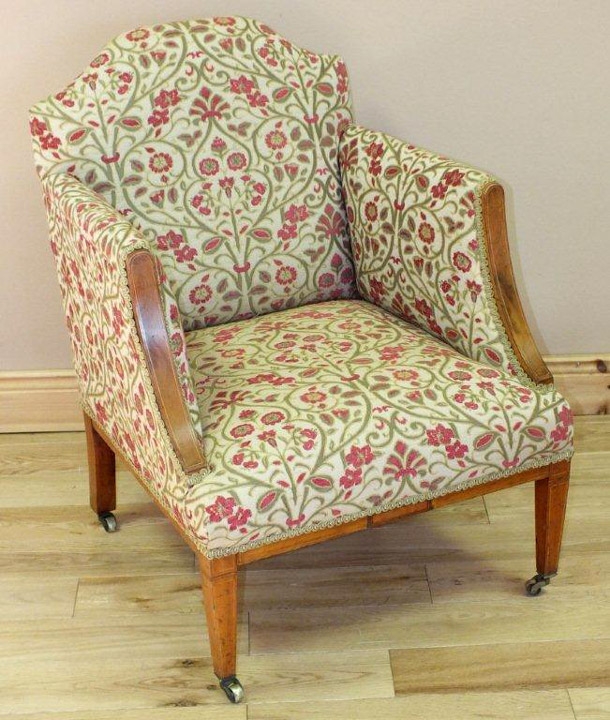 Antique Fine Edwardian satinwood armchair
