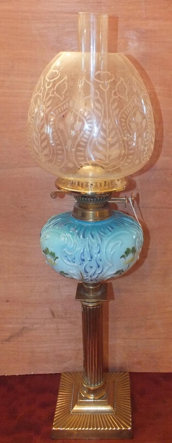 Antique Victorian oil lamp
