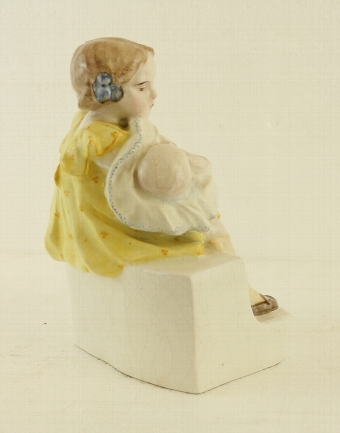 Antique GIRL FIGURINE WITH BABY