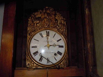 Antique French oak country longcase Clock grandfather Clock