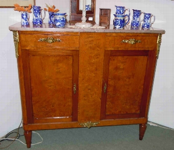 Antique French Antique inlaid burr- walnut sideboard buffet cupboard cabinet with ormolu