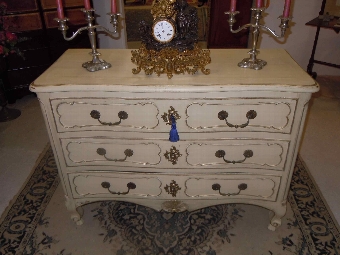 Antique Stunning French Antique period painted Louis XV Rococo Chest of Drawers/Commode