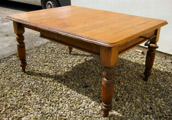 Antique Victorian pine extending kitchen table
