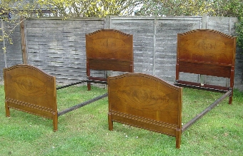 A Pair of Heal & Son Mahogany Beds
