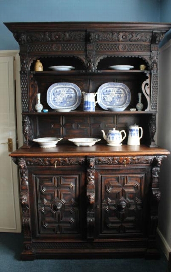 A 19th Century Solid Oak Carved Dresser