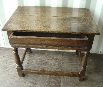 Antique A 17th Century Oak Side Table