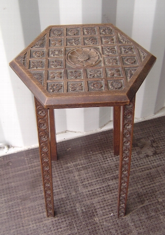 Antique A 19th Century Carved Side Table