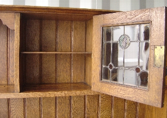 Antique Oak Dresser Art Nouveau