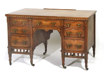 A Victorian Mahogany Kneehole Writing Desk