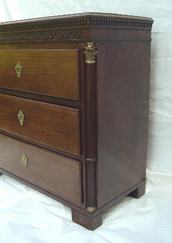 Antique A 19th Century Continental Mahogany Chest of Drawers