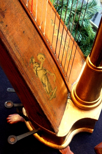 Antique Georgian Concert Harp by Morley/Erards, London. Fully Restored 