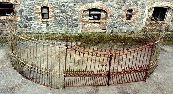 Cast & Wrought Iron Antique Gates and Matching Entrance