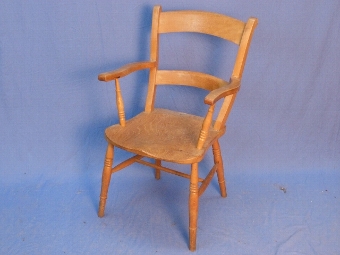 Victorian Elm and Beech Kitchen Armchair