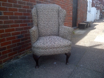 Georgian Design Mahogany Wing Chair