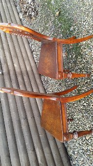 Antique Victorian Oak Hall Chairs