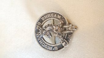 Antique Scottish Silver Clan Badge, S'rioghal mo dhream.