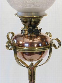 Antique Arts & Crafts Oil Lamp