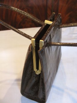 Antique Jaeger Leather Hand Bag