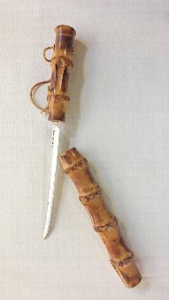 Antique Bamboo Knife and Sheath