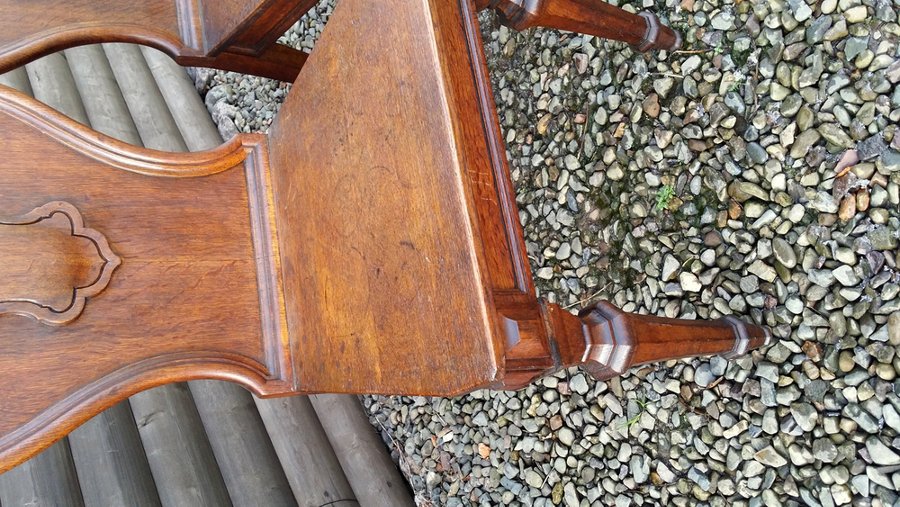 Antique Victorian Oak Hall Chairs