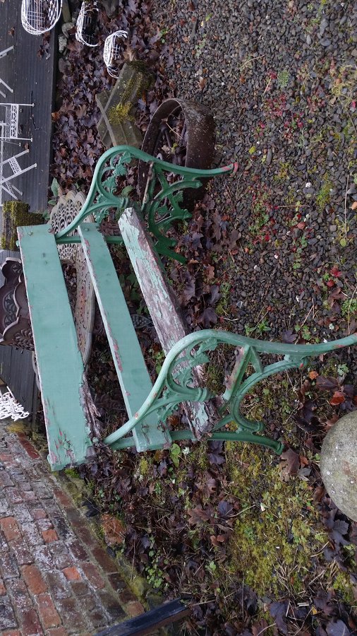 Victorian Cast Iron Garden Seat Bench Ends.