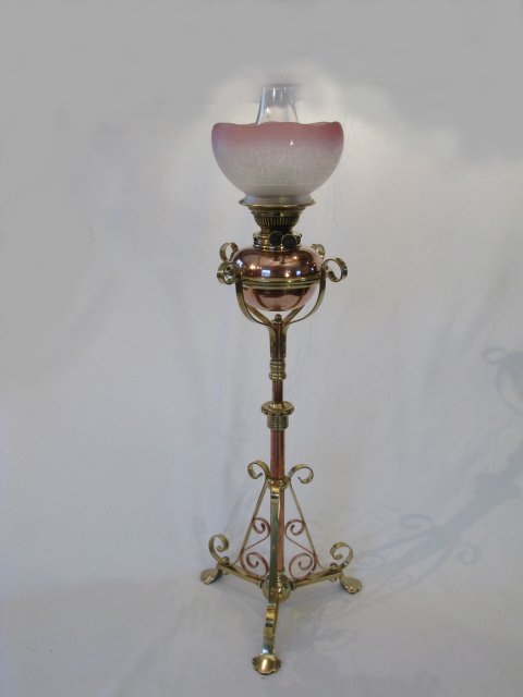 Antique Arts & Crafts Oil Lamp