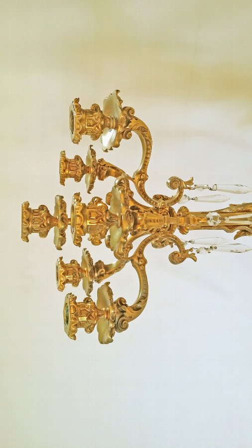 Antique Six light Gilt Bronze Candelabra
