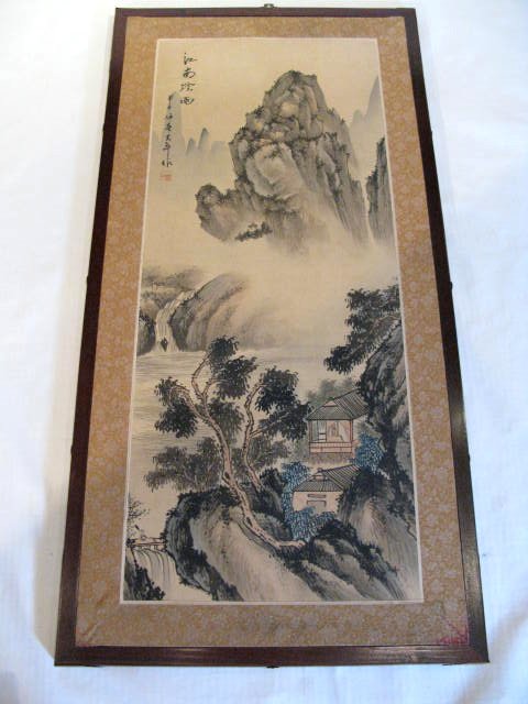 Antique Large Chinese Silk Painting | ANTIQUES.CO.UK