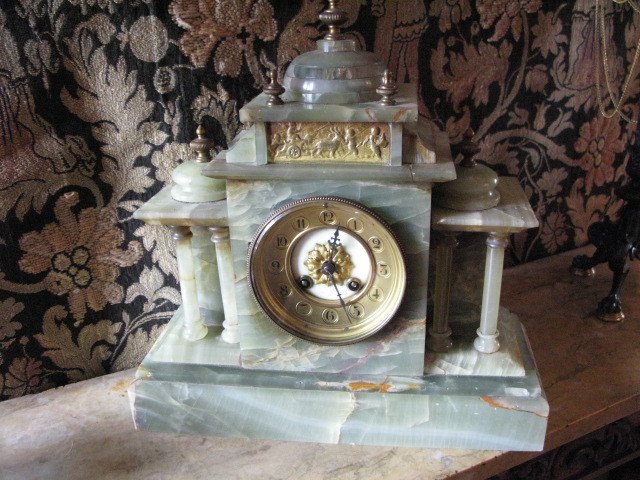 French Alabaster Clock