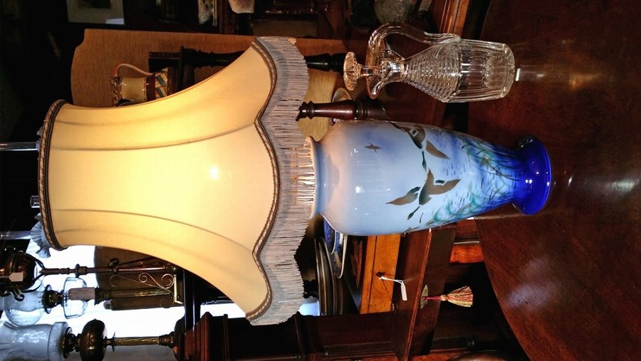 Hand Painted Sylvac Vase Table Lamp