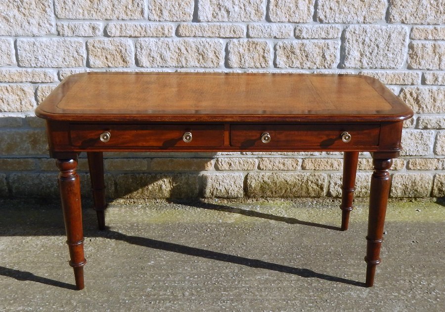 Victorian Mahogany Library Table with Drawers