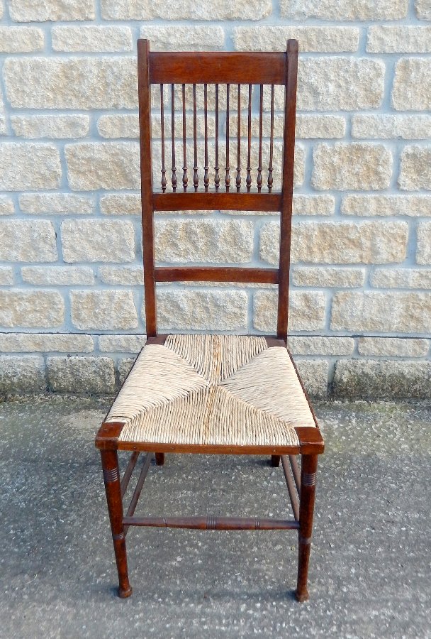 Arts and Crafts Mahogany Spindle Back Chair