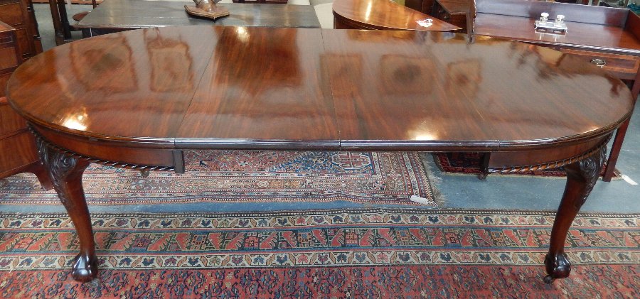 Mahogany Victorian Wind Out Dining Table, c1880
