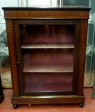 Victorian Mahogany and Inlay Pier Cabinet
