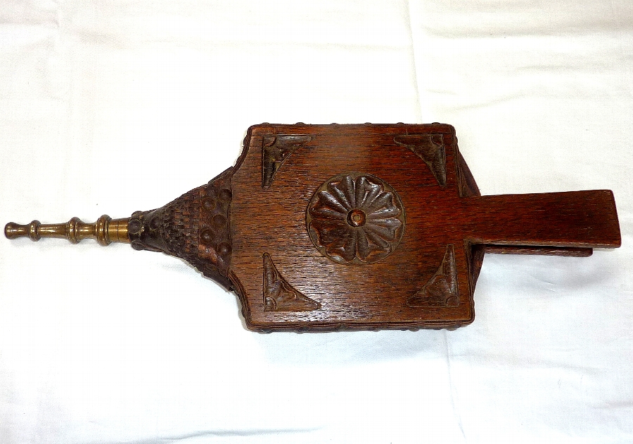 Victorian Carved Oak Bellows