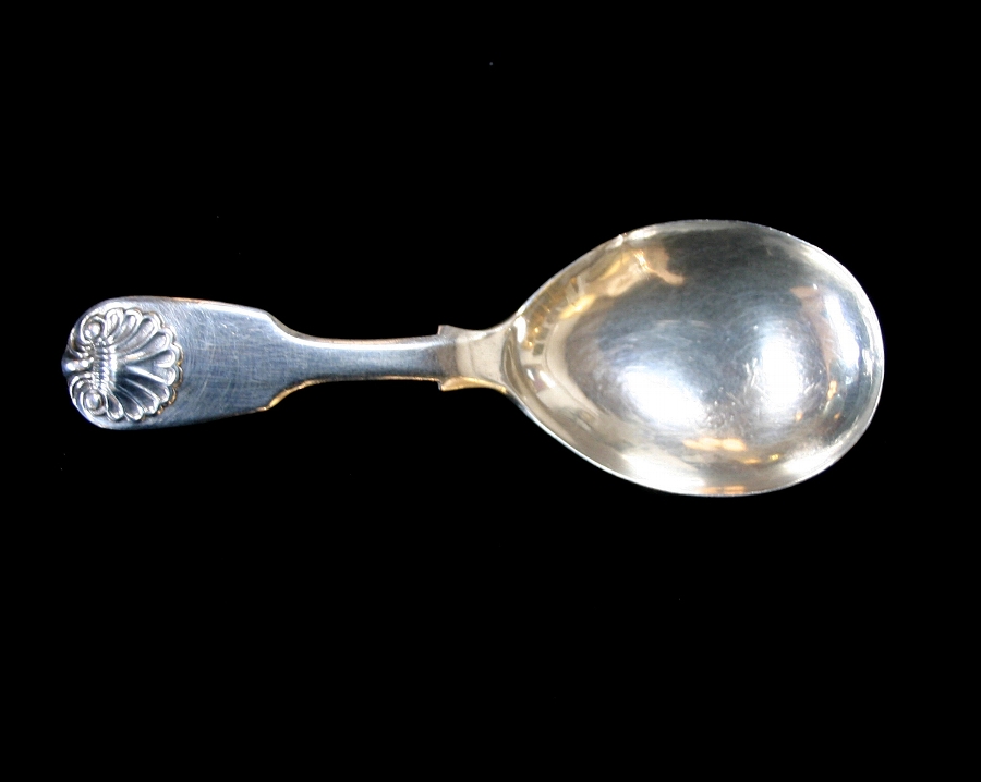 Antique Silver Tea Caddy Spoon by Clement Gowland, 1846