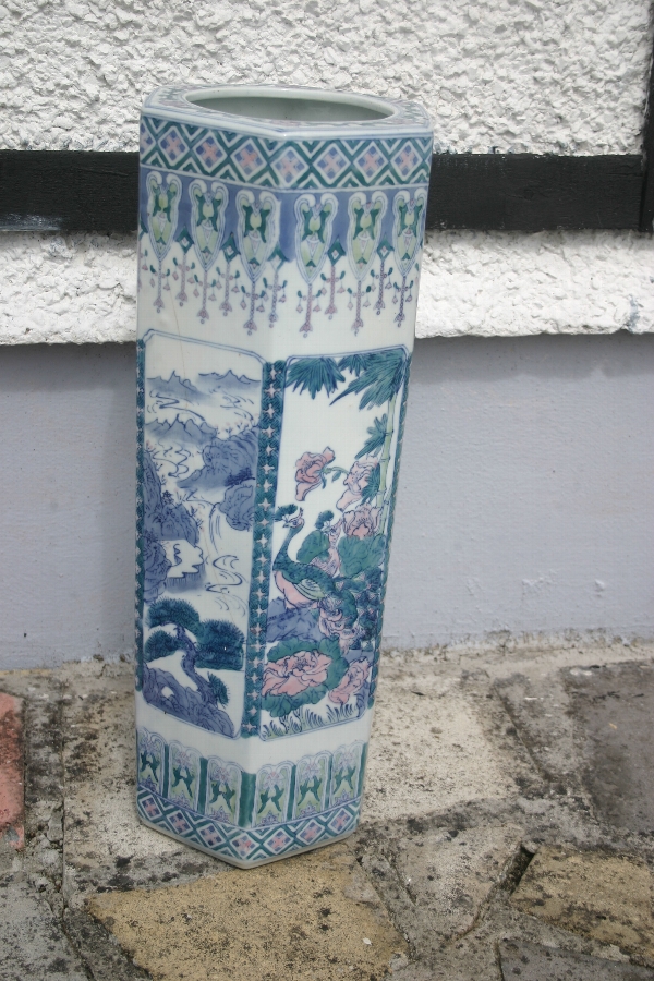 Antique ceramic stick stand 