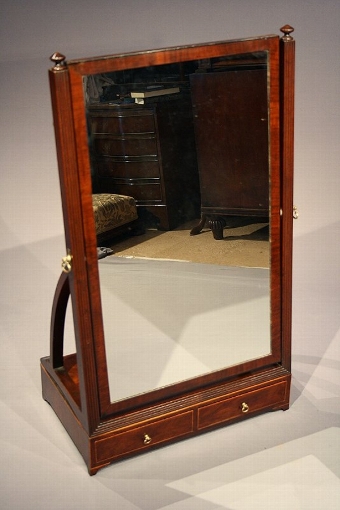 Antique Antique Mahogany Large Table Mirror
