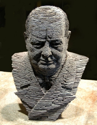 Antique Bust of Churchill - by Stephen Kettle
