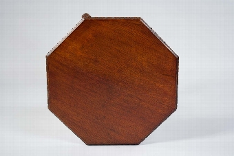 Antique Victorian Carved Oak Hexangonal Top Table