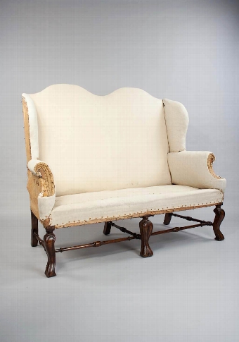 Antique Howard and Sons Country Sofa Camel Back