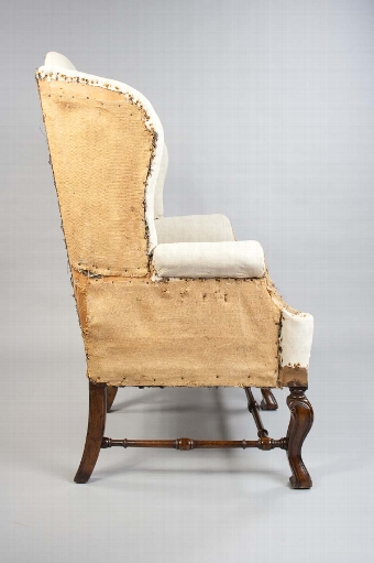 Antique Howard and Sons Country Sofa Camel Back