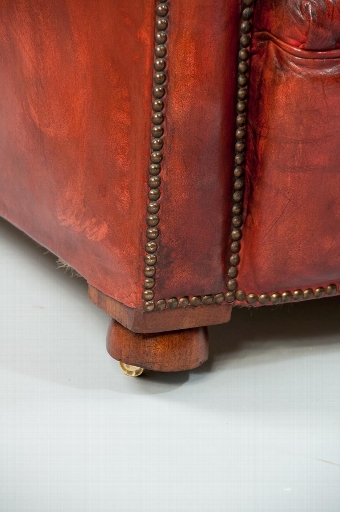 Antique Late 19th Century Leather Chesterfield 