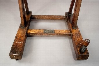 Antique Quality Large Victorian Oak Easel by Windsor and Newton London