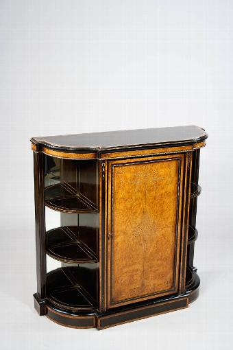 A Fine Quality Ebonised and Amboyna Credenza