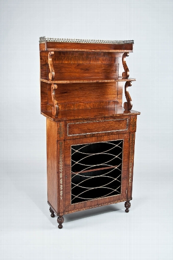 Regency Brass Inlaid Rosewood Chiffonier