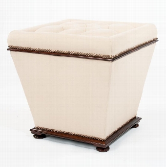 William IV Rosewood Upholstered Ottoman