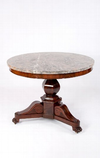 Antique French flame mahogany Gueridon Table